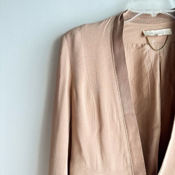 Vanessa Bruno Nude Beige Cropped Tie Closure Jacket S - Picture 5 of 8